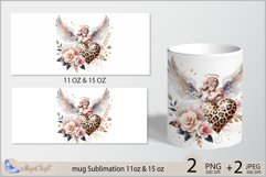 Valentines day mug Sublimation| Mug Wrap 11oz 15oz| Angel Product Image 2