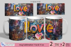 LOVE mug wrap Sublimation|LOVE mug 11oz 15oz| love decor Product Image 1