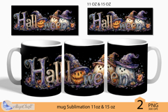 Halloween Mug Wrap Sublimation|ghost print|31 october witch Product Image 1