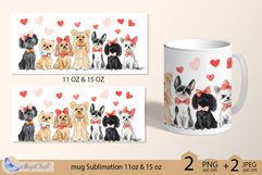 Dogs mug wrap Sublimation|mug 11oz 15oz| valentines day mug Product Image 2