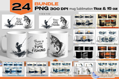 Fish On mug Sublimation|fisherman mug wrap| Fish Mug Bundle Product Image 1