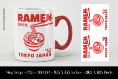 Ramen Tokyo Japan Mug Wrap Sublimation Design PNG Product Image 1