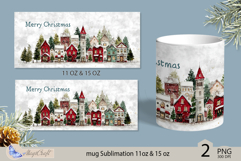 Mug Wrap Christmas village Sublimation|Mug Christmas city Product Image 2