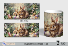 Happy Easter mug Sublimation| Easter mug 11oz 15oz| Bunny Product Image 2
