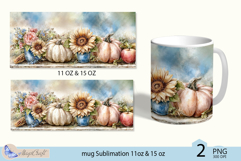 Thanksgiving mug Sublimation|Pumpkin mug 11oz 15oz|sunflower Product Image 2