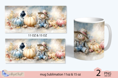 Halloween mug Sublimation|Pumpkin mug 11oz 15oz|scarecrow Product Image 2