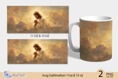 Jesus mug wrap Sublimation| Happy Easter mug 11oz 15oz Product Image 2
