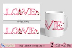 LOVE mug wrap Sublimation|LOVE mug 11oz 15oz| gnomes decor Product Image 2