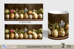 Happy Easter mug Sublimation| Easter eggs mug wrap 11oz 15oz Product Image 2