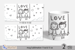LOVE mug wrap Sublimation|LOVE mug 11oz 15oz| valentines day Product Image 2