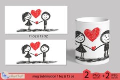 LOVE mug wrap Sublimation|LOVE mug 11oz 15oz| heart decor Product Image 2