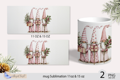 Gnomes Mug Christmas Sublimation| Design Mug Wrap 11oz 15oz Product Image 2