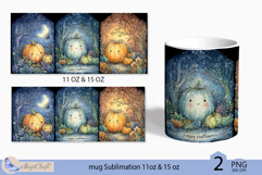 Halloween Pumpkin mug Sublimation|mug 11oz 15oz| fall|moon Product Image 2