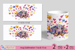 Dogs mug wrap Sublimation|mug 11oz 15oz|rainbow hearts mug Product Image 2