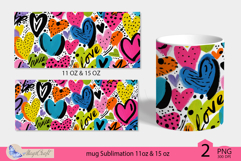 Valentines day mug Sublimation|hearts mug 11oz 15oz| love Product Image 2
