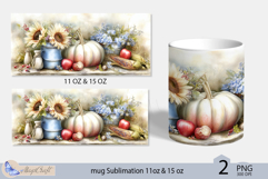 Thanksgiving mug Sublimation|Pumpkin mug 11oz 15oz|sunflower Product Image 2