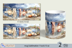 Halloween ghost mug Sublimation|Pumpkin mug 11oz 15oz| fall Product Image 2