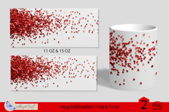 Valentines day mug Sublimation|hearts mug 11 15oz| crystals Product Image 2