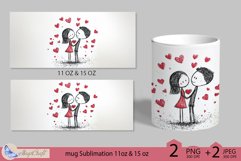 LOVE mug wrap Sublimation|LOVE mug 11oz 15oz| hearts decor Product Image 2