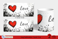 LOVE mug wrap Sublimation|LOVE mug 11oz 15oz| love decor Product Image 2