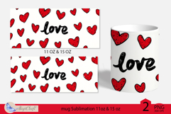 LOVE mug wrap Sublimation|LOVE mug 11oz 15oz| love decor Product Image 2