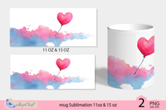 Valentines day mug Sublimation|hearts mug 11oz 15oz| love Product Image 2