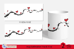 Valentines day mug Sublimation|hearts mug 11oz 15oz| hearts Product Image 2