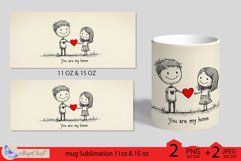 LOVE mug wrap Sublimation|LOVE mug 11oz 15oz| hearts decor Product Image 2