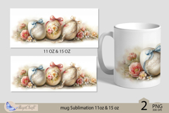 Happy Easter mug Sublimation| Easter eggs mug wrap 11oz 15oz Product Image 2