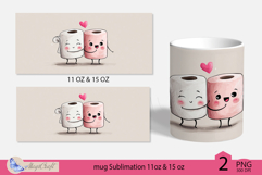 LOVE mug wrap Sublimation|toilet paper love mug| valentines Product Image 2