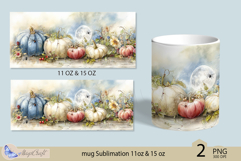 Halloween mug Sublimation|Pumpkin mug 11oz 15oz|flowers Product Image 2