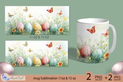 Happy Easter mug Sublimation| Easter eggs mug wrap 11oz 15oz Product Image 2