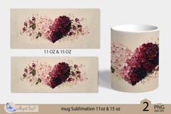 Valentines day mug Sublimation|hearts mug warp 11oz 15oz Product Image 2