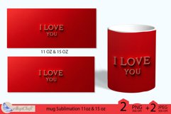 I love you mug Sublimation|red mug warp 11oz 15oz Valentines Product Image 2
