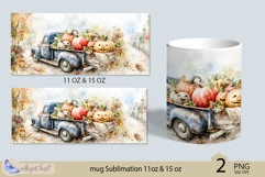 Halloween mug Sublimation|Pumpkin mug 11oz 15oz|truck| fall Product Image 2