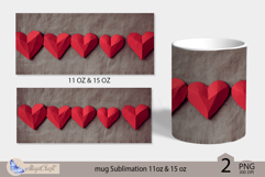 Valentines day mug Sublimation|hearts mug 11oz 15oz| love Product Image 2