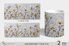 Daisies mug Sublimation|flowers mug 11oz 15oz| Flora mug Product Image 2