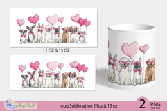 Dogs mug wrap Sublimation|mug 11oz 15oz| valentines day mug Product Image 2