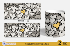 Valentines day mug Sublimation|hearts mug 11oz 15oz| hearts Product Image 2