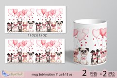 Dogs mug wrap Sublimation|mug 11oz 15oz| valentines day mug Product Image 2