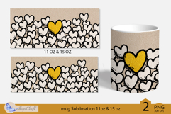 Valentines day mug Sublimation|hearts mug 11oz 15oz| hearts Product Image 2
