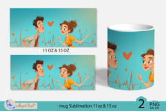 LOVE mug wrap Sublimation|LOVE mug 11oz 15oz| heart decor Product Image 2