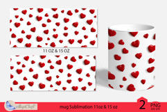 Valentines day mug Sublimation|hearts mug 11oz 15oz| love Product Image 2