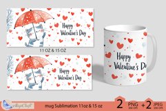 happy valentines day mug wrap Sublimation|mug 11oz 15oz| cat Product Image 2