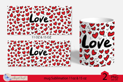 LOVE mug wrap Sublimation|LOVE mug 11oz 15oz| love decor Product Image 2