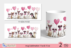 Dogs mug wrap Sublimation|mug 11oz 15oz| valentines day mug Product Image 2
