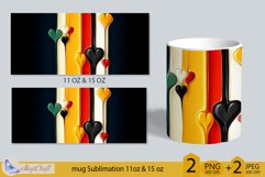 Valentines day mug Sublimation|hearts mug warp 11oz 15oz Product Image 2
