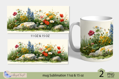 Red Poppies mug Sublimation|flowers mug 11oz 15oz| Flora mug Product Image 2