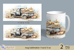 Halloween mug Sublimation|Pumpkin mug 11oz 15oz|truck| fall Product Image 2