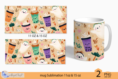 Halloween Mug Wrap Sublimation|cute ghost print|31 october Product Image 2